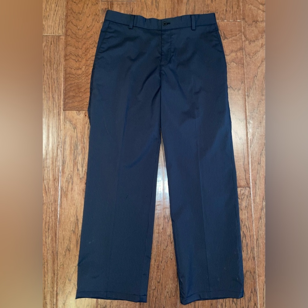 Nike Golf Tour Dri Fit Navy Blue Striped Flat Pants size 30